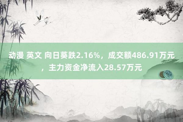 动漫 英文 向日葵跌2.16%，成交额486.91万元，主力资金净流入28.57万元