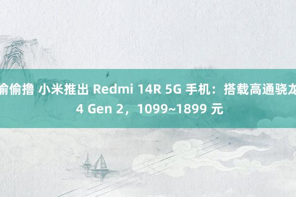 偷偷撸 小米推出 Redmi 14R 5G 手机：搭载高通骁龙 4 Gen 2，1099~1899 元