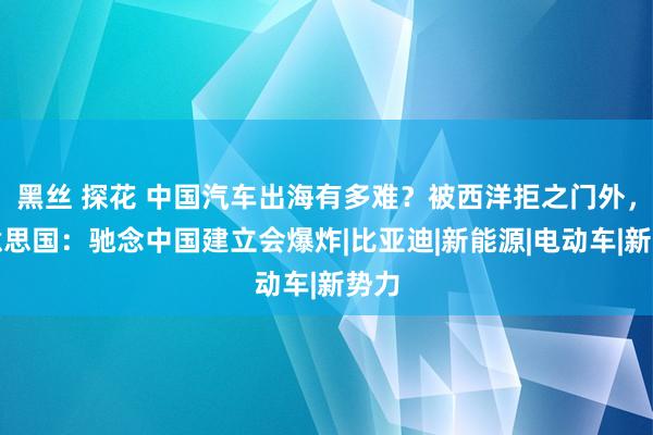 黑丝 探花 中国汽车出海有多难？被西洋拒之门外，好意思国：驰念中国建立会爆炸|比亚迪|新能源|电动车|新势力